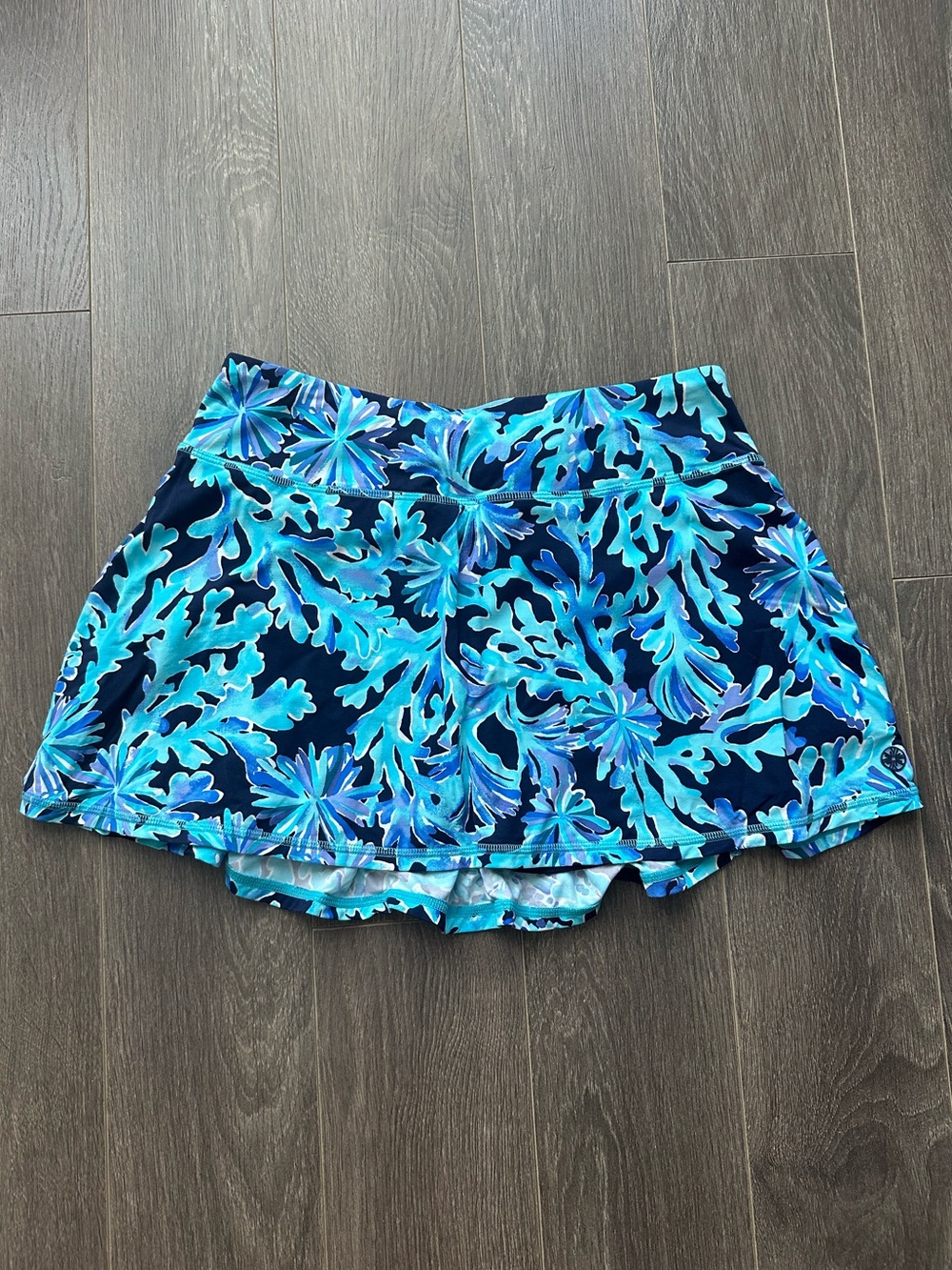 Lilly Pulitzer Turquoise Floral Luxletic Skirt/Skort